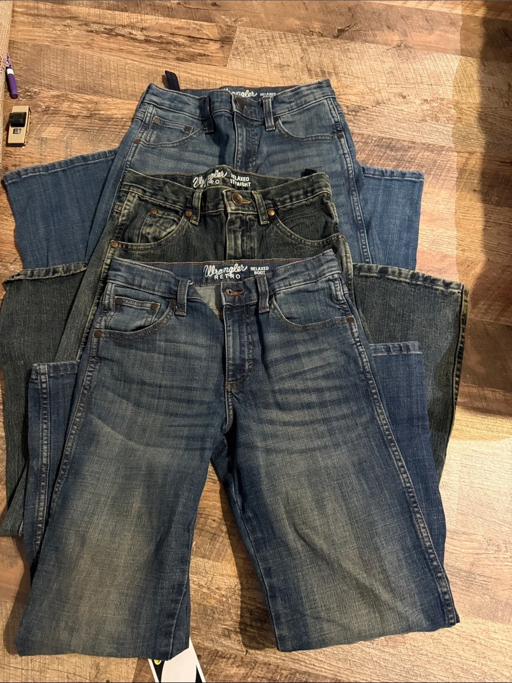 Wrangler Jeans Trio - Light Blue & Dark Blue